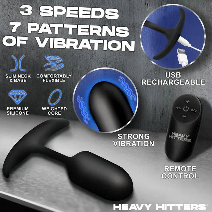 Heavy Hitters Male Sex Toys Vibrating Weighted Silicone Anal Plug