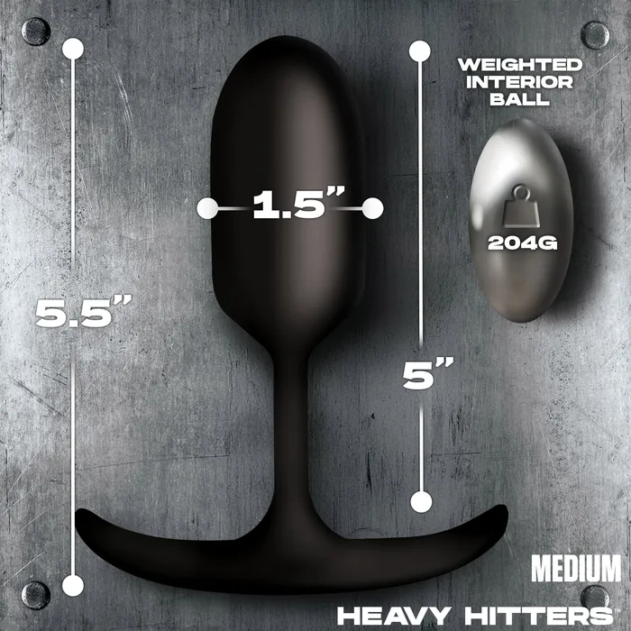 Heavy Hitters Male Sex Toys Vibrating Weighted Silicone Anal Plug