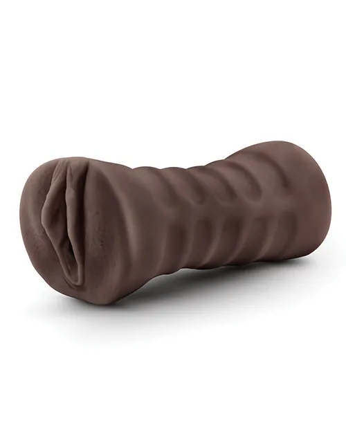 Hot Chocolate Brianna Vibrating Masturbator with Bullet Pussy Chocolate Hot Chocolate Male Sex Toys