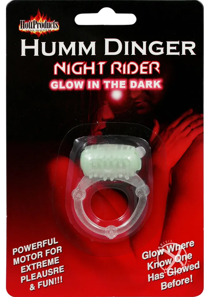 Hott Products Female Sex Toys Humm Dinger Night Rider Vibrating Cockring Glow In The Dark Hott Products Female Sex Toys Humm Dinger Night Rider Vibrating Cockring Glow In The Dark