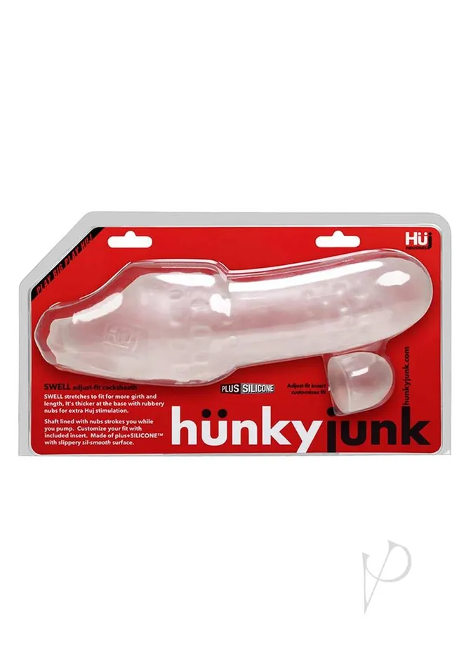 Hunkyjunk Male Sex Toys Hunkyjunk Swell Silicone Cocksheath Penis Extender 825in Clear Hunkyjunk Male Sex Toys Hunkyjunk Swell Silicone Cocksheath Penis Extender 825in Clear