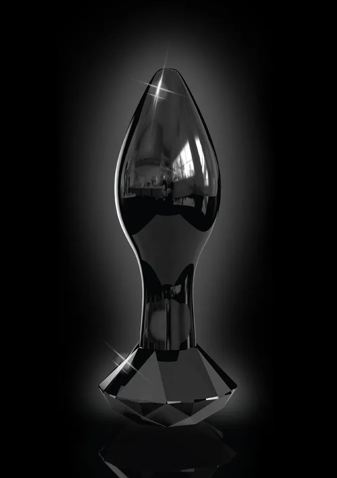Icicles Anal Icicles No 78 Glass Anal Plug Black