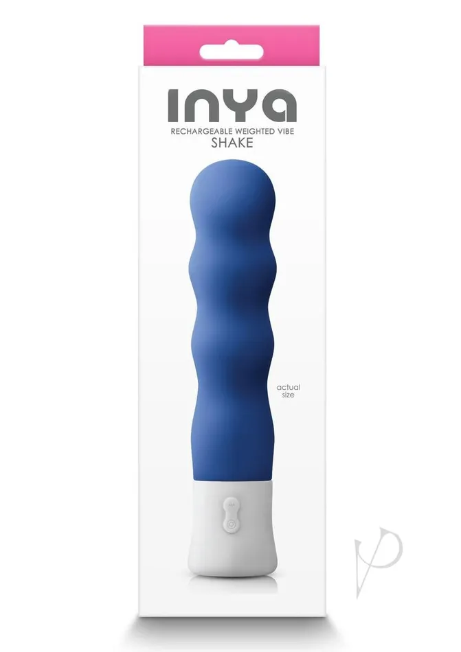 Inya Shake Rechargeable Silicone Vibrator Blue Inya Vibrators