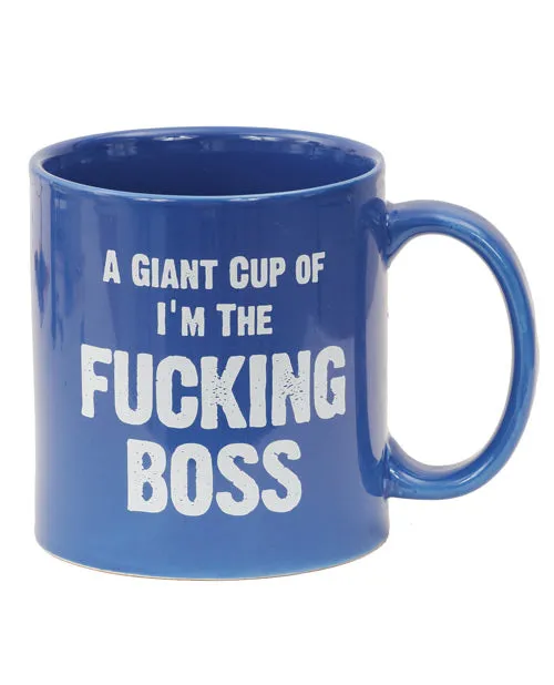 Island Dogs Dildos Attitude Mug A Giant Cup of Im the Fucking Boss 22 oz