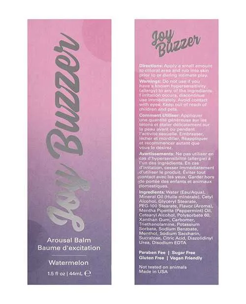 Jelique Joy Buzzer Clitoral Stimulant Watermelon 15 fl oz44ml Jelique Female Sex Toys Jelique Joy Buzzer Clitoral Stimulant Watermelon 15 fl oz44ml Jelique Female Sex Toys