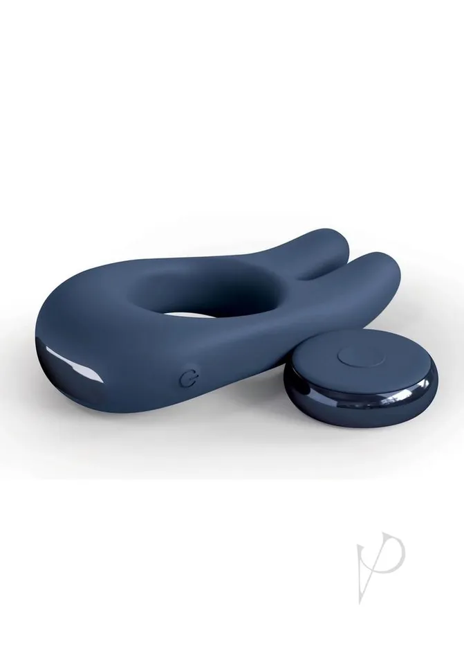 Jimmyjane JimmyJane Deimos Rechargeable Silicone Dual Vibe Cock Ring Blue Vibrators