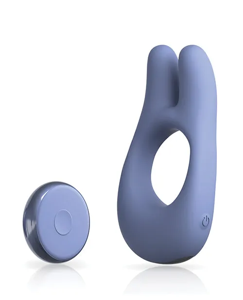 Jimmyjane JimmyJane Deimos Rechargeable Silicone Dual Vibe Cock Ring Blue Vibrators