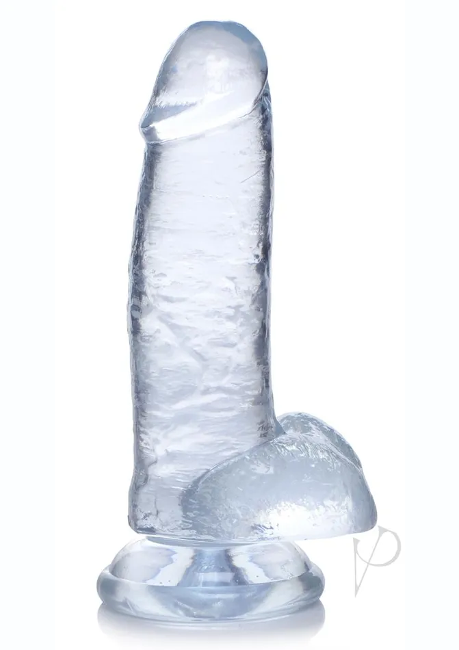 Jock CThru Realistic Dong with Balls 7in Clear Jock Dildos
