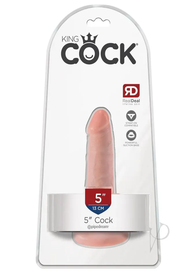 King Cock Dildos King Cock Dildo 5in Vanilla