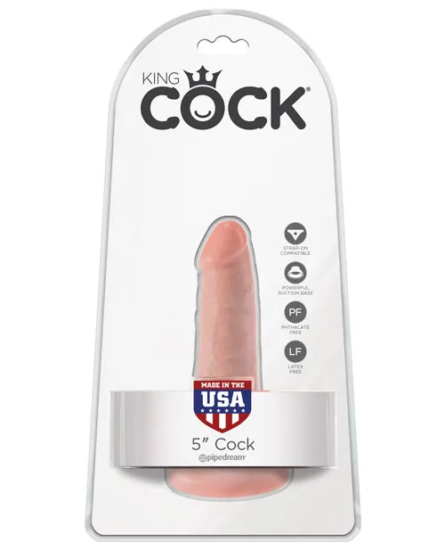 King Cock Dildos King Cock Dildo 5in Vanilla