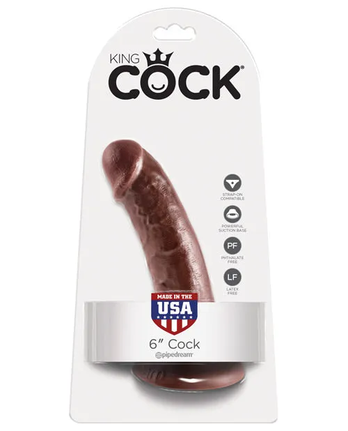 King Cock King Cock Dildo 6in Chocolate Dildos