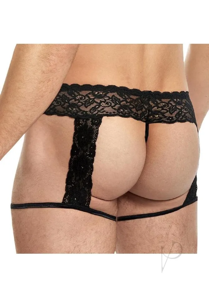 Lace King Female Sex Toys Lace King Mens Lace and Mesh Garter Panty LargeXLarge Black Lace King Female Sex Toys Lace King Mens Lace and Mesh Garter Panty LargeXLarge Black