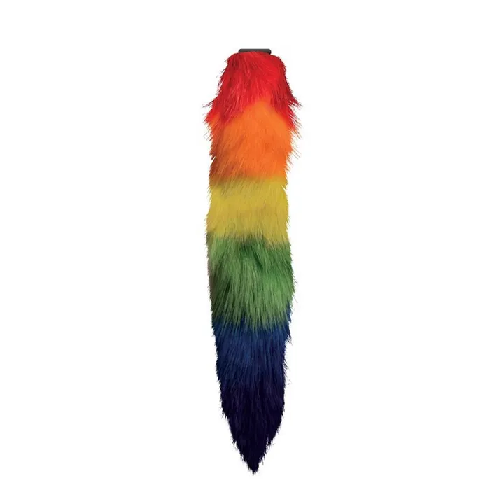 Large Vibrating Anal Plug with Interchangeable Fox Tail Tailz Male Sex Toys