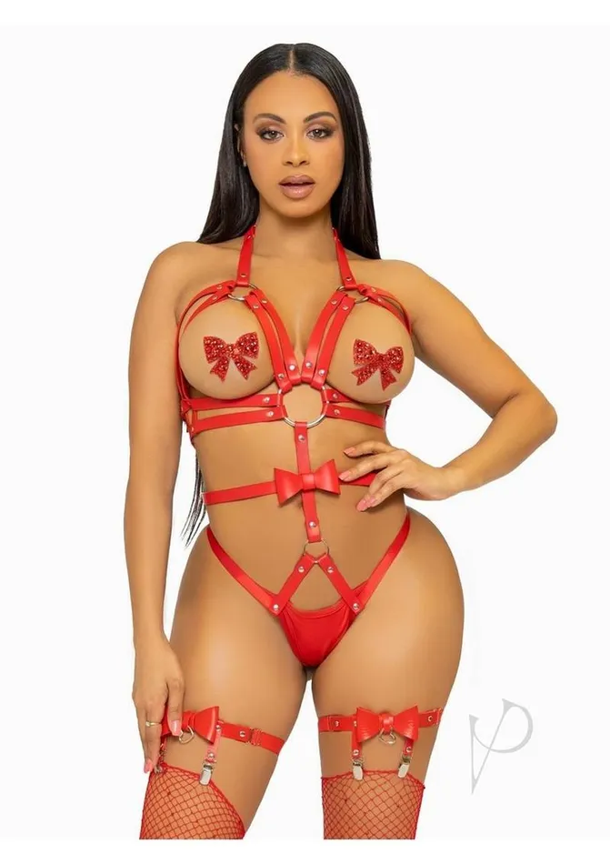 Leg Avenue Male Sex Toys Leg Avenue Convertible Vegan Leather ORing Studded Harness Teddy with PantyStraps and Bow Large Red Leg Avenue Male Sex Toys Leg Avenue Convertible Vegan Leather ORing Studded Harness Teddy with PantyStraps and Bow Large Red