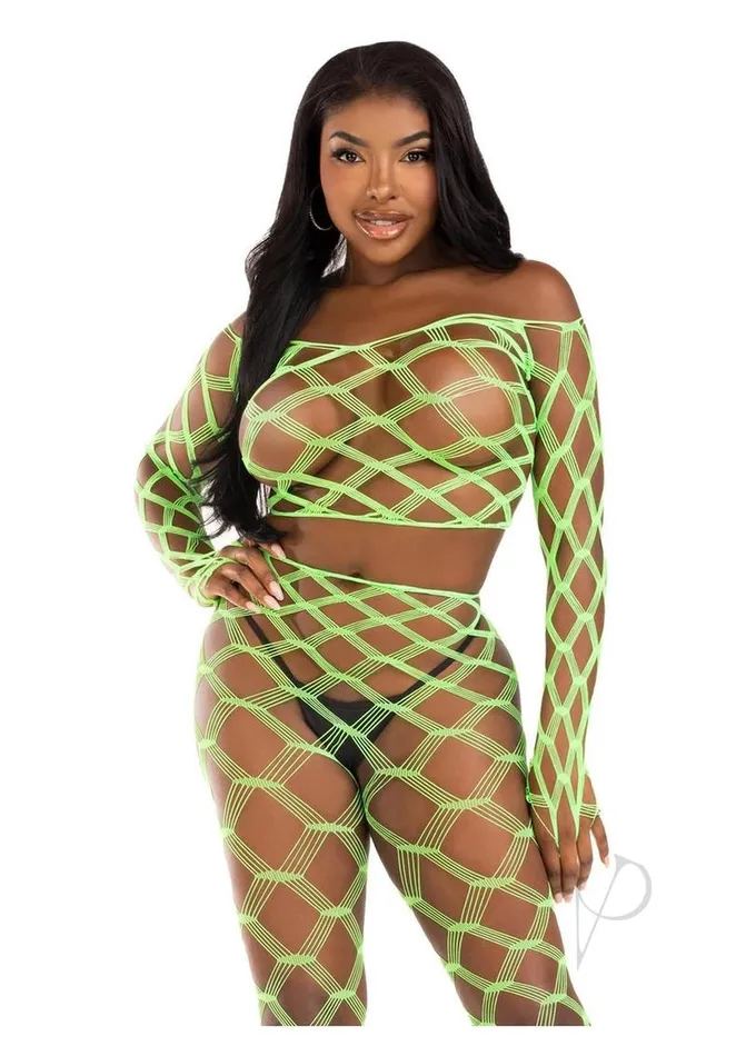 Leg Avenue Male Sex Toys Leg Avenue Hardcore Net Crop Top and Footless Tights 2 Piece OS Neon Green Leg Avenue Male Sex Toys Leg Avenue Hardcore Net Crop Top and Footless Tights 2 Piece OS Neon Green