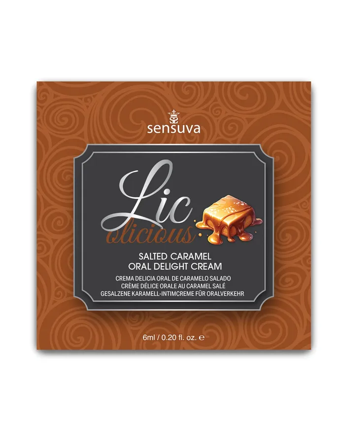 Lic O Licious Vibrators Lic O Licious Oral Delight Cream 6ml Packet Salted Caramel Lic O Licious Vibrators Lic O Licious Oral Delight Cream 6ml Packet Salted Caramel