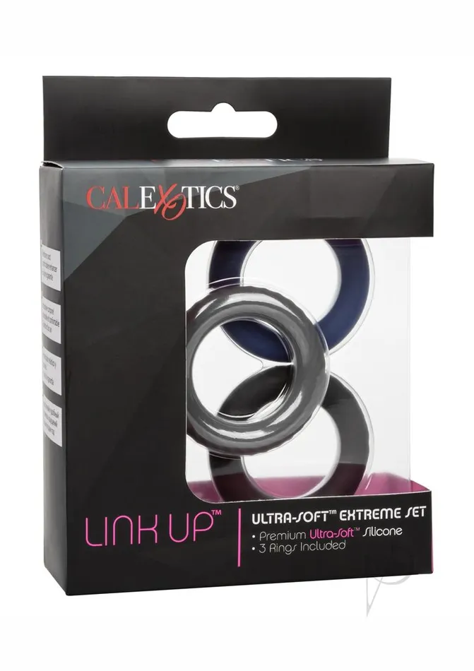 Link Up Male Sex Toys Link Up Ultra Soft Extreme Silicone Cock Ring Set 3 Pieces BlackGray Link Up Male Sex Toys Link Up Ultra Soft Extreme Silicone Cock Ring Set 3 Pieces BlackGray