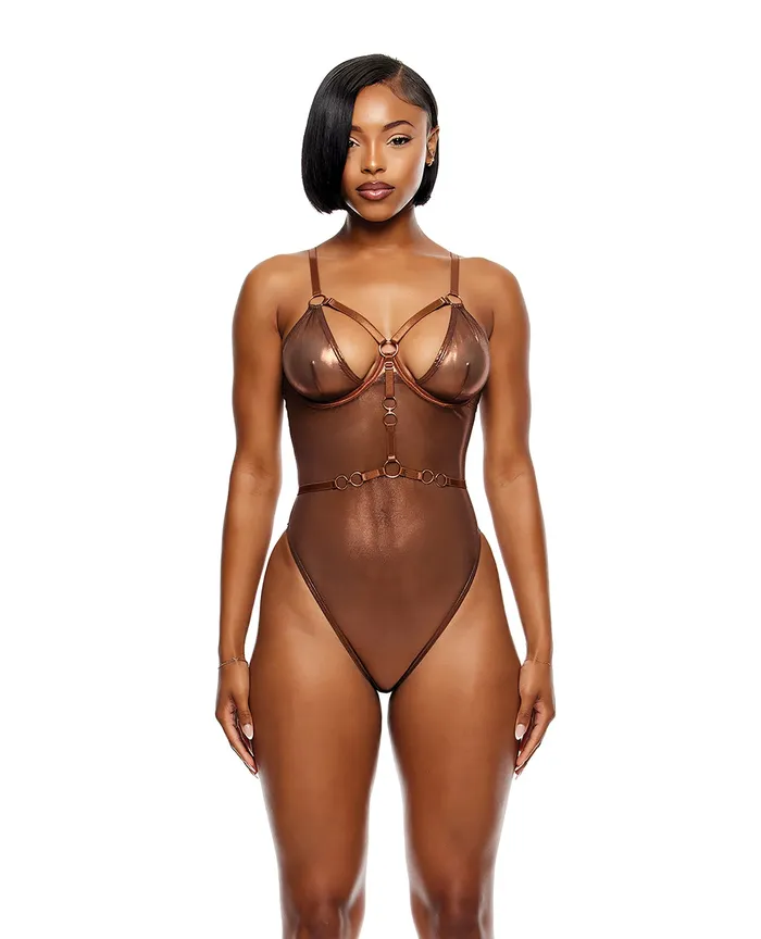 Liquid Metal Metallic Mesh Teddy Metallic Copper XL Forplay Female Sex Toys Liquid Metal Metallic Mesh Teddy Metallic Copper XL Forplay Female Sex Toys