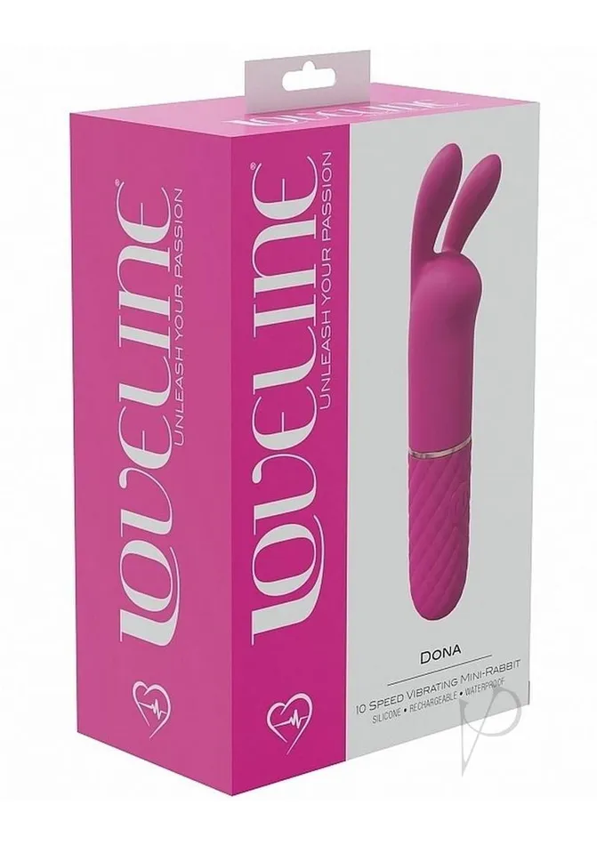 LoveLine Dona Mini Rabbit Silicone Rechargeable Vibrator Pink Loveline Vibrators