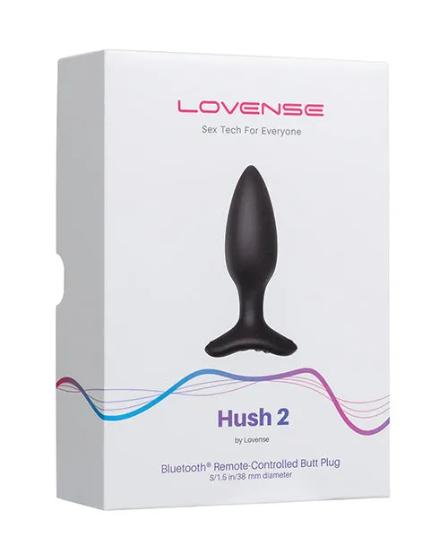 Lovense Hush 2 Rechargeable App Compatible Silicone Vibrating Anal Plug 15in Black Lovense Male Sex Toys Lovense Hush 2 Rechargeable App Compatible Silicone Vibrating Anal Plug 15in Black Lovense Male Sex Toys