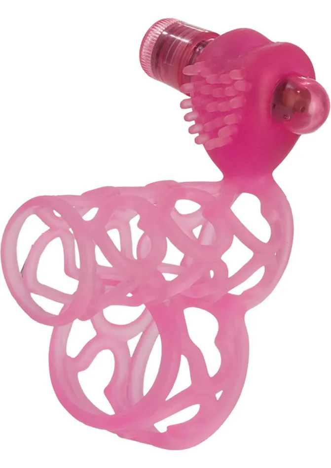Lovers Cage Penis Enhancer and Cock Ring with Bullet Pink Couples Enhancers Male Sex Toys Lovers Cage Penis Enhancer and Cock Ring with Bullet Pink Couples Enhancers Male Sex Toys
