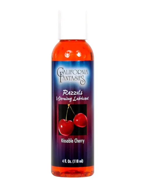 Lubricants Razzels Warming Lubricant 4 oz Kissable Cherry Razzels