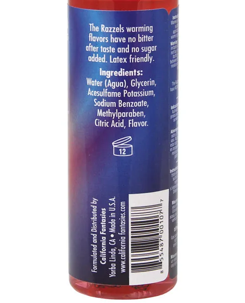 Lubricants Razzels Warming Lubricant 4 oz Kissable Cherry Razzels