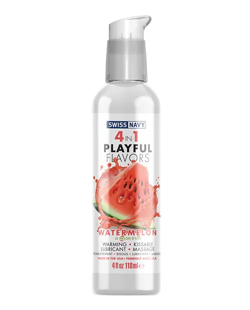 Lubricants Swiss Navy Swiss Navy 4 In 1 Flavored Lubricant 4oz Watermelon Lubricants Swiss Navy Swiss Navy 4 In 1 Flavored Lubricant 4oz Watermelon
