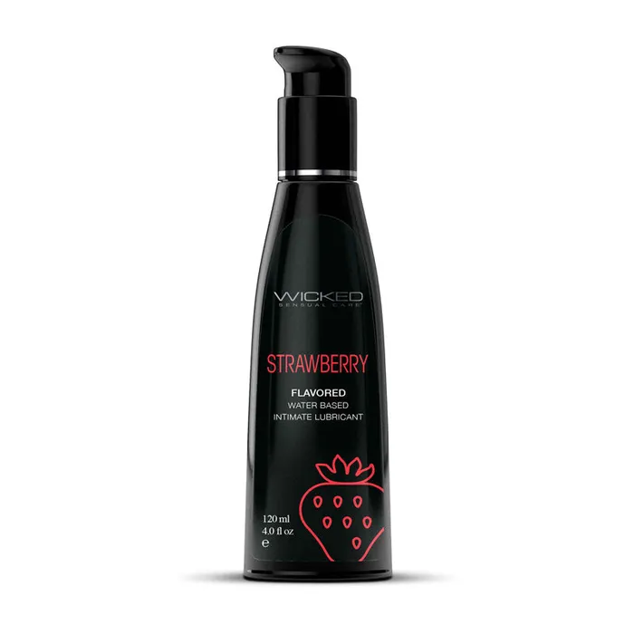 Lubricants Wild Night Fantasies Wicked Aqua Strawberry Water Based Lubricant 120ml Lubricants Wild Night Fantasies Wicked Aqua Strawberry Water Based Lubricant 120ml