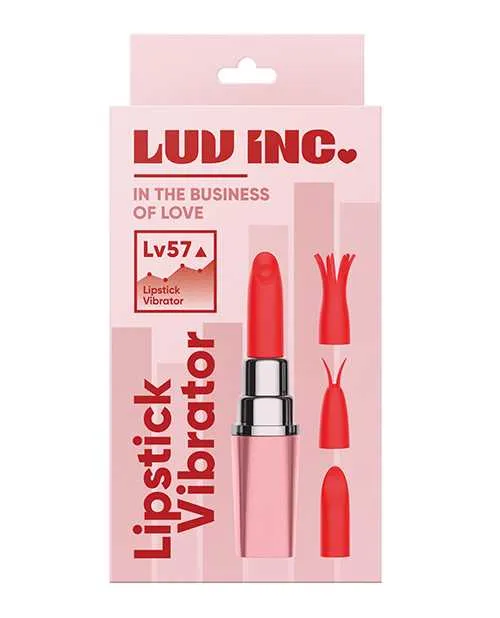 Luv Inc Lipstick Vibrator w4 Heads Light Pink Luv Vibrators Luv Inc Lipstick Vibrator w4 Heads Light Pink Luv Vibrators