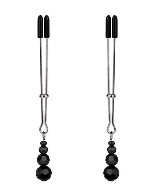 Lux Fetish Anal Lux Fetish Adjustable Tweezer Nipple Clips Black Lux Fetish Anal Lux Fetish Adjustable Tweezer Nipple Clips Black