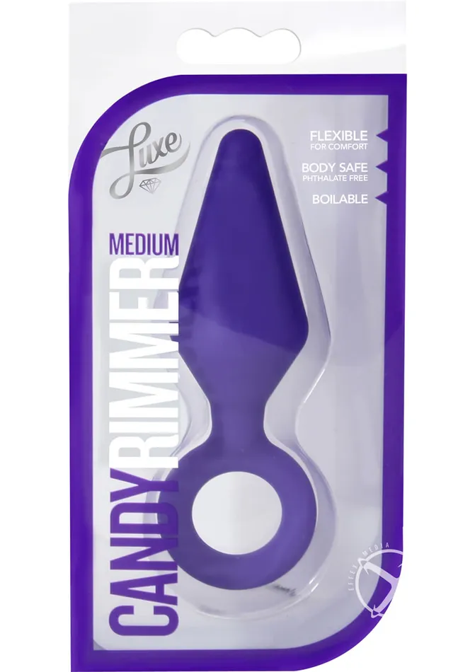 Luxe Candy Rimmer Silicone Butt Plug Small Purple Luxe Anal