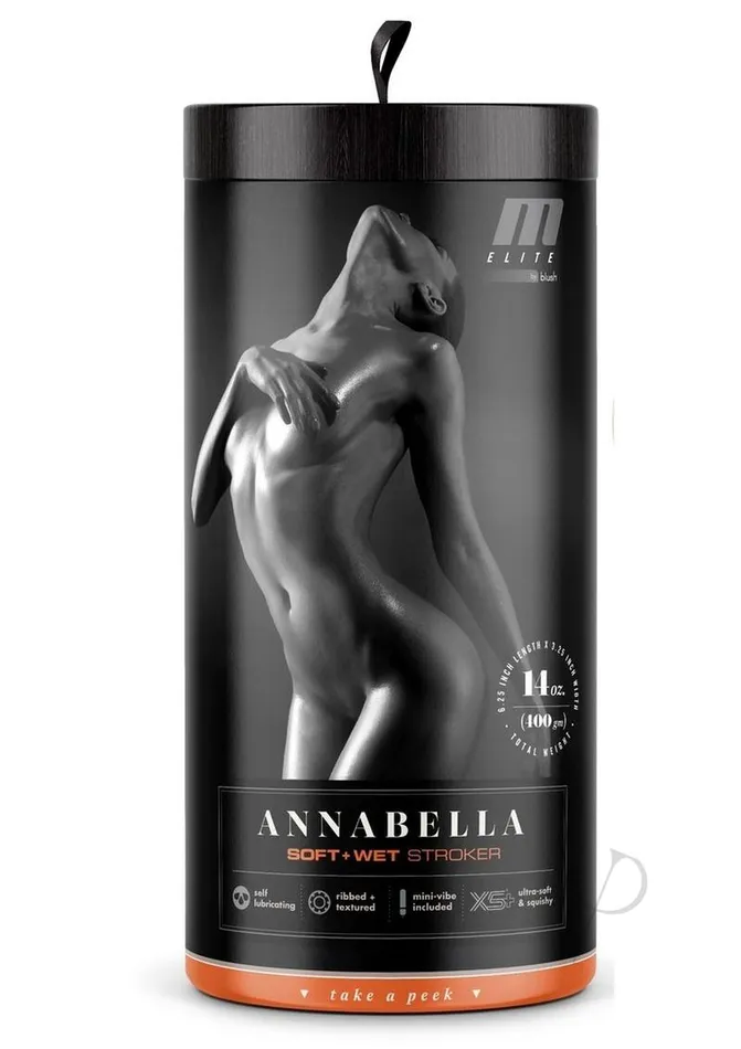 M Elite Male Sex Toys M Elite Soft and Wet Annabella Realstic Vagina Masturbator Vanilla