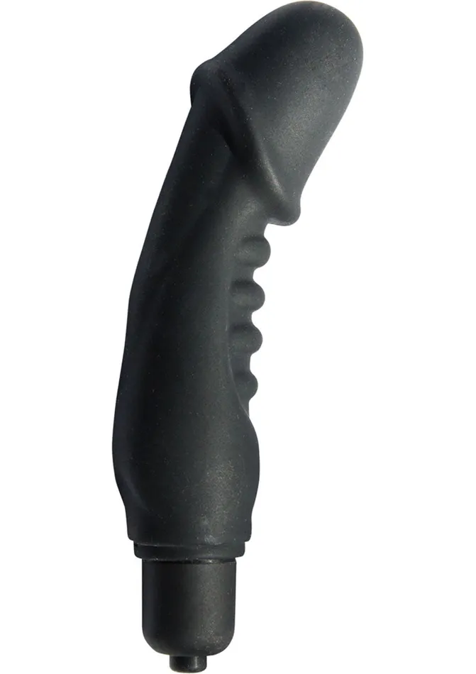 Mack Tuff Female Sex Toys Mack Tuff Ribbed Vibrating Silicone Penis Vibrator Black