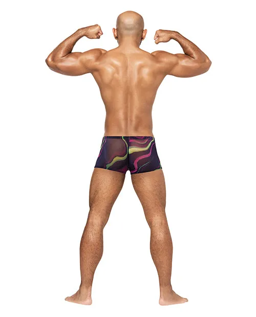 Male Power Galactic Sheer Poly Spandex Mini Short Multi Color LG Vibrators Male Power Galactic Sheer Poly Spandex Mini Short Multi Color LG Vibrators