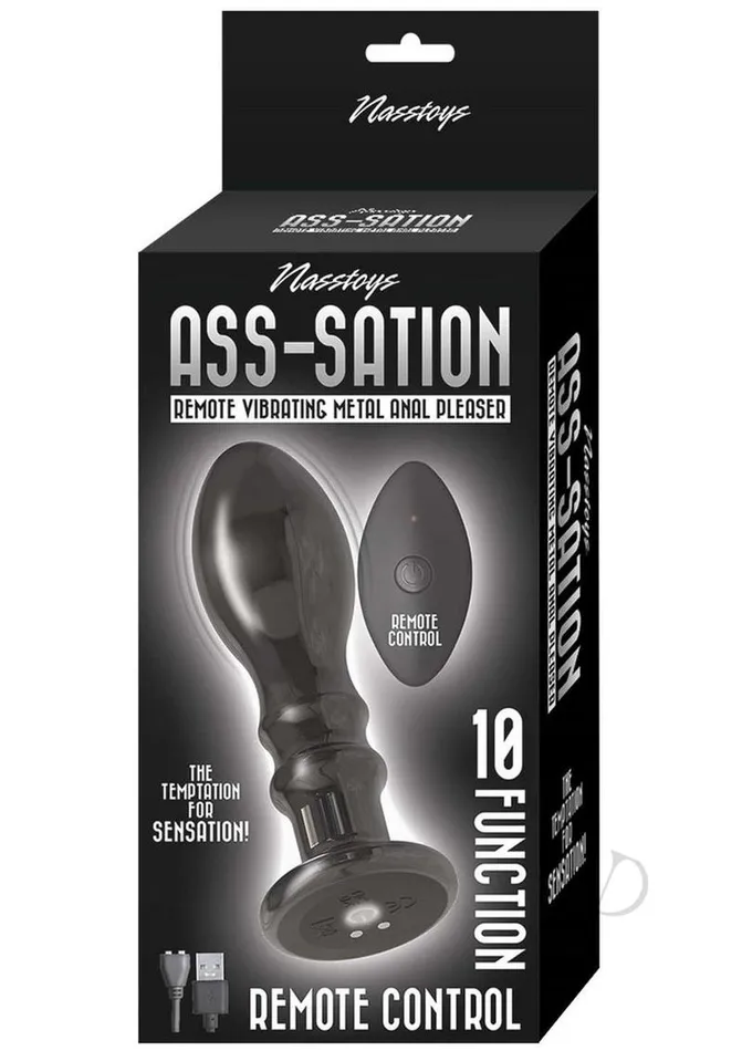 Male Sex Toys Ass Sation AssSation Rechargeable Vibrating Metal Anal Pleaser with Remote Control Black Male Sex Toys Ass Sation AssSation Rechargeable Vibrating Metal Anal Pleaser with Remote Control Black