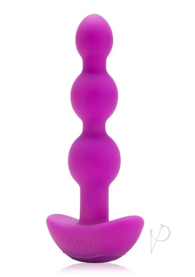 Male Sex Toys B Vibe BVibe Triplet Anal Beads Rechargeable Silicone Beads with Remote Control Fuchsia