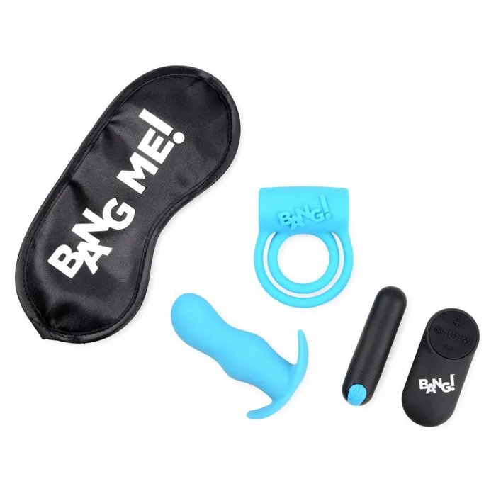 Male Sex Toys Bang Duo Blast Remote Control Cock Ring and Butt Plug Vibe Kit