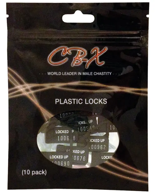 Male Sex Toys Cb X Plastic Cock Cage Lock Pack of 10