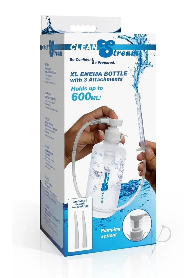 Male Sex Toys Cleanstream CleanStream XL Enema Bottle with 3 Attachments