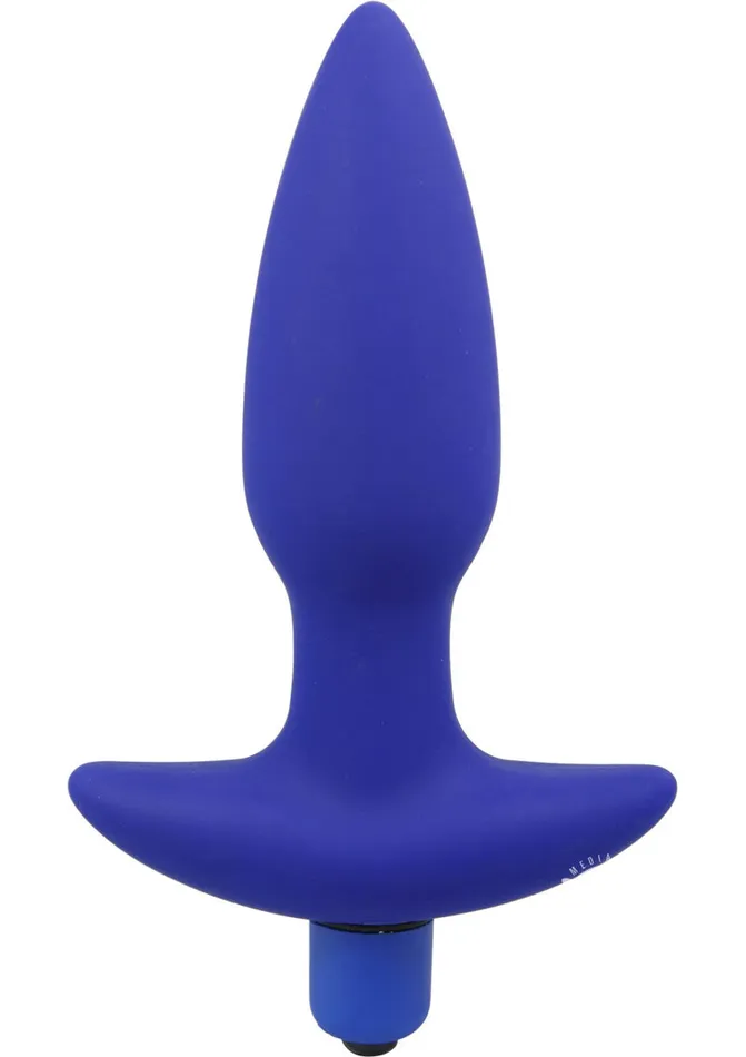 Male Sex Toys Corked 2 Silicone Anal Plug Medium Blue Corked