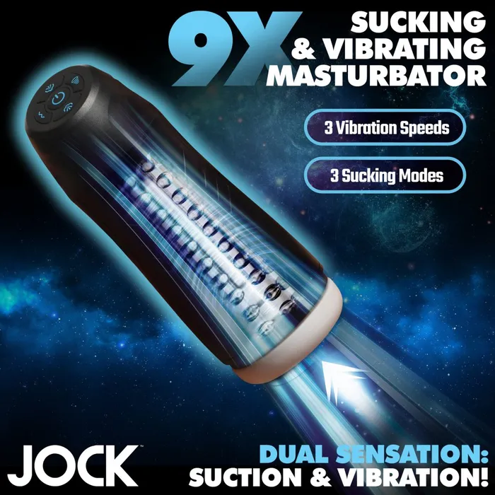 Male Sex Toys Curve Toys 9X Sucking and Vibrating Masturbator