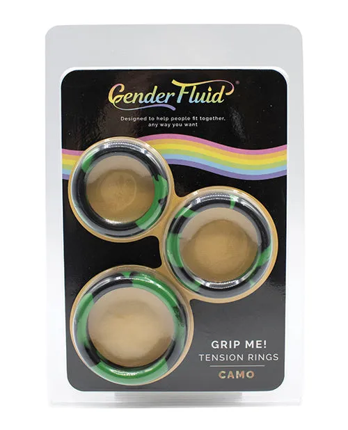Male Sex Toys Gender Fluid Grip Me Tension Ring Set Camo Gender Fluid