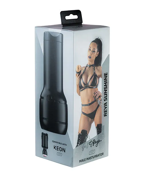 Male Sex Toys Kiiroo Kiiroo Feel Reya Sunshine Stroker Interactive Masturbator Pussy BlackVanilla