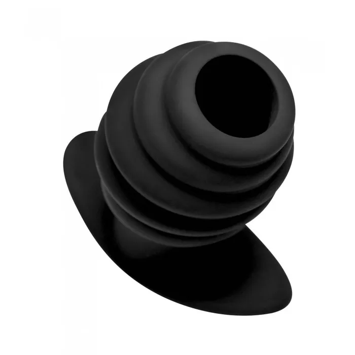 Male Sex Toys Master Series Hive Ass Tunnel Silicone Ribbed Hollow Anal Plug