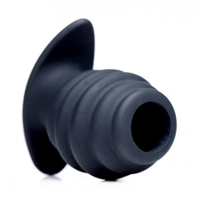 Male Sex Toys Master Series Hive Ass Tunnel Silicone Ribbed Hollow Anal Plug