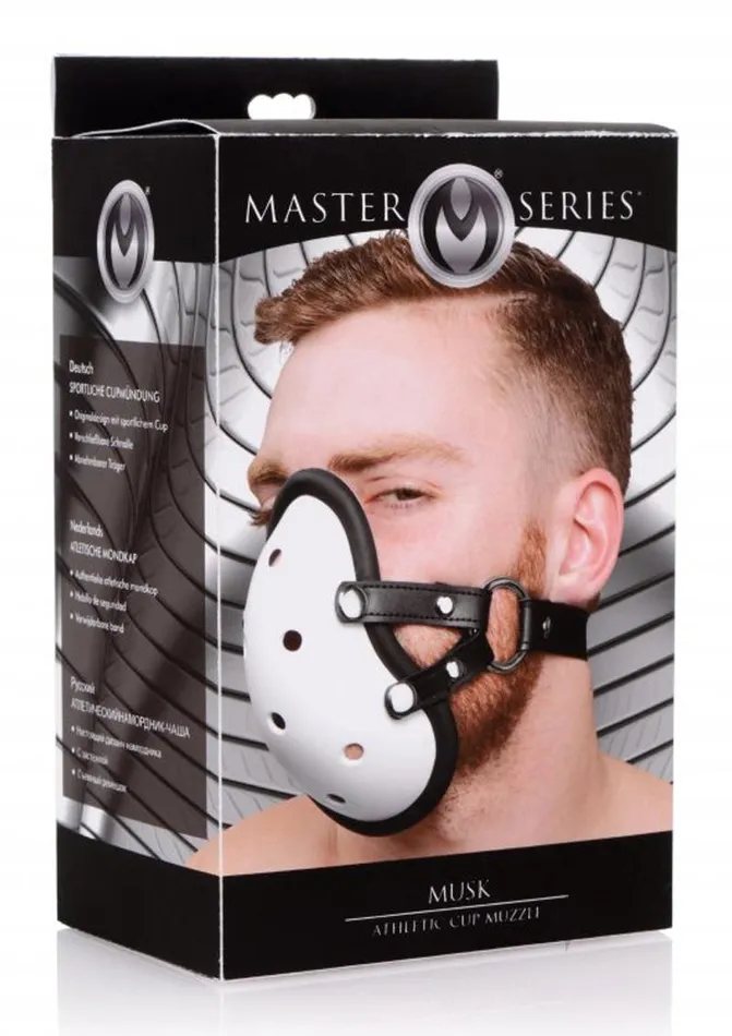 Male Sex Toys Master Series Musk Athletic Cup Muzzle White Master Series