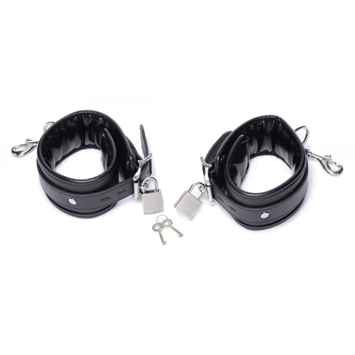Male Sex Toys Master Series Squat Anal Impaler with Spreader Bar and Cuffs