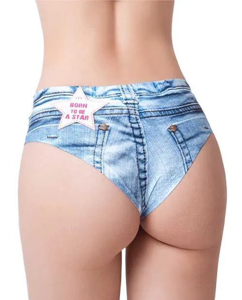 Male Sex Toys Mememe Denim Booty Jeans Light Printed Slip XL Mememe