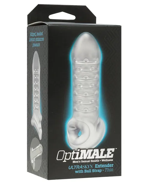 Male Sex Toys OptiMALE Thin Extender with Ball Strap Frost Opti Male